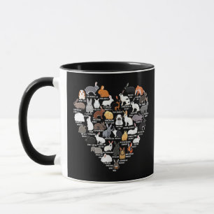 Caneca Amor Coelhinho Engraçado Coração do Coelho
