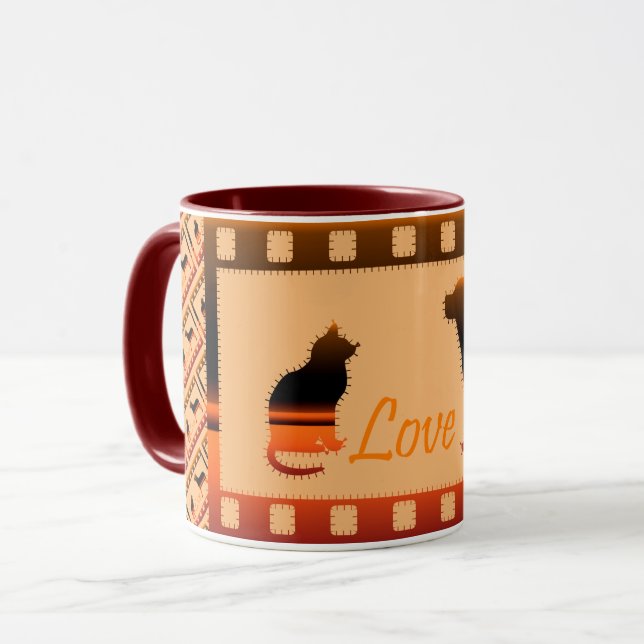 Caneca Amor Coração Popular Moderno e Elegante (Frente Esquerda)