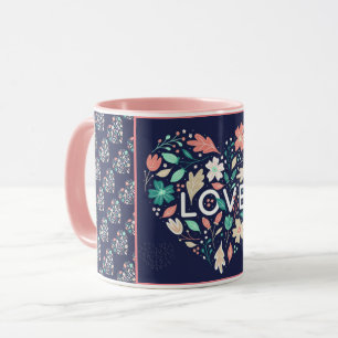 Caneca Amor Coração Popular Moderno Elegante