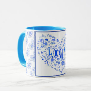 Caneca Amor Coração Popular Moderno Elegante
