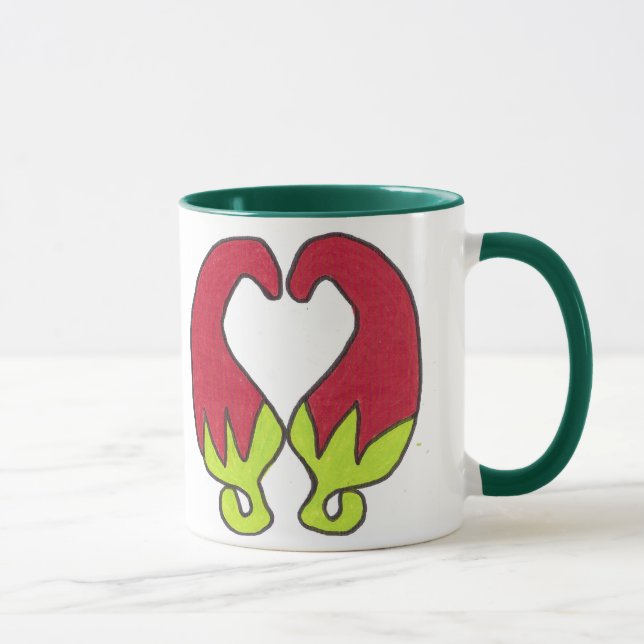 Caneca Amor da pimenta de pimentão (Direita)