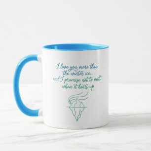 Caneca Amor de Gelo de Inverno" Citação