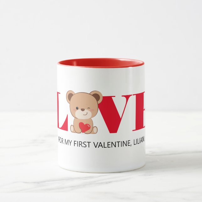 Caneca "AMOR", Dia de os namorados de Urso Cinto (Centro)