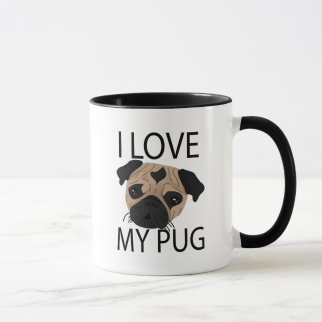 Caneca Amor do Pug! (Direita)