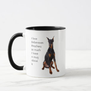 Caneca Amor Doberman Pinschers Canta Tão Divertido