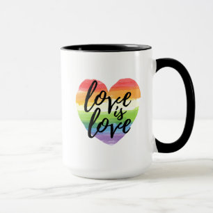 Caneca Amor é Amor  Coração arco-íris