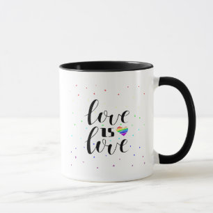 Caneca Amor é Amor Corações Arco-Íris