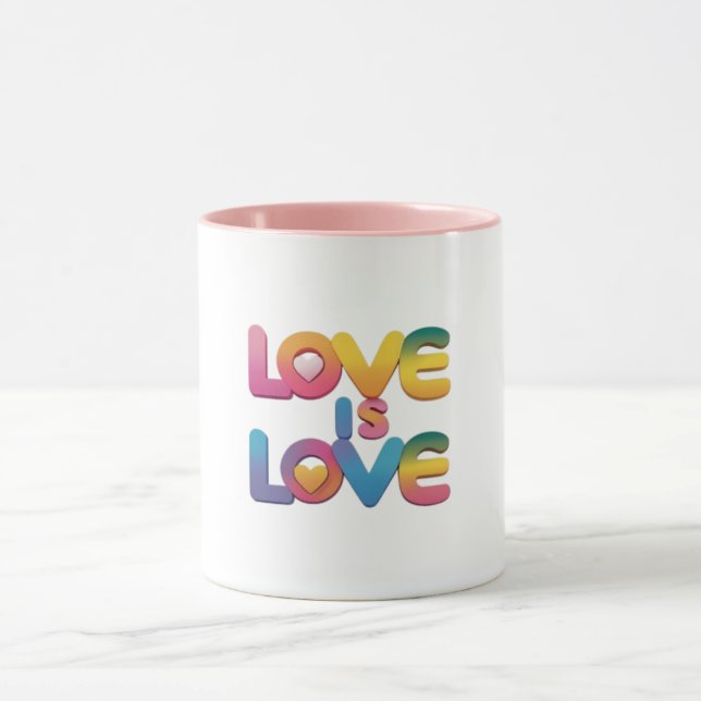 Caneca Amor É Orgulho Arco-Íris Mug (Centro)