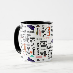 Caneca Amor em todas as    línguas