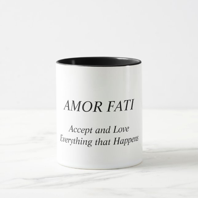 Caneca AMOR FATI. Aceitar e amar tudo o que acontece (Centro)