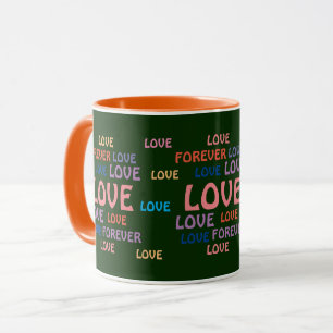 CANECA AMOR FLOR CORAÇÃO ANIVERSÁRIO NAMORADOS MUG