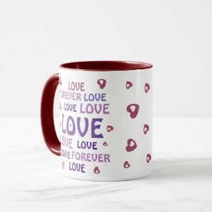 CANECA AMOR FLOR CORAÇÃO ANIVERSÁRIO NAMORADOS MUG