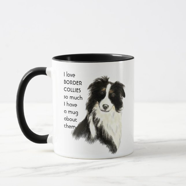 Caneca Amor Fronteira Collie Tanto Que Eu É Tão Divertido (Esquerda)
