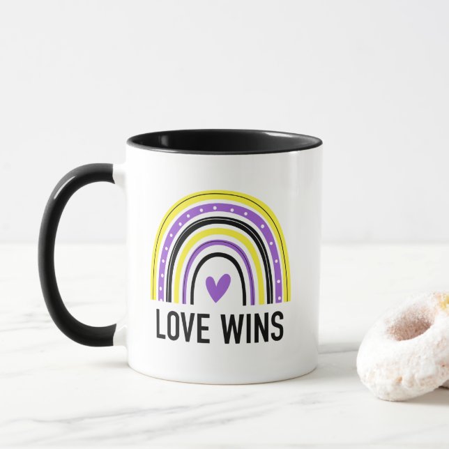 Caneca Amor ganha arco-íris não binário (Com Donut)