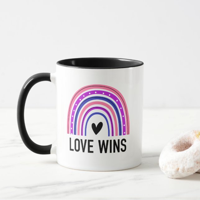Caneca Amor ganha Genderfluido Arco-Íris (Com Donut)