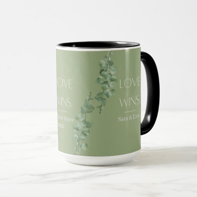 Caneca Amor ganha Mug Personalizado (Frente Esquerda)