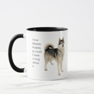 Caneca Amor Huskies Siberianos Cachorros Tão Divertidos Q