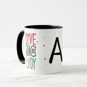Caneca Amor, Paz e Joy   Inicial
