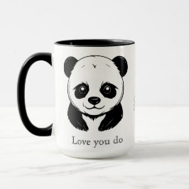 Caneca Amor Personalizado por Urso de Panda Kawaii Cute M