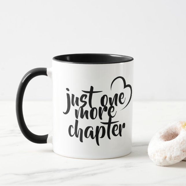 Caneca Amor preto apenas um mais capítulo - viciado da (Com Donut)