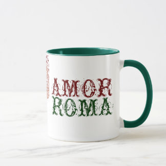 Caneca Amor Roma com laço verde