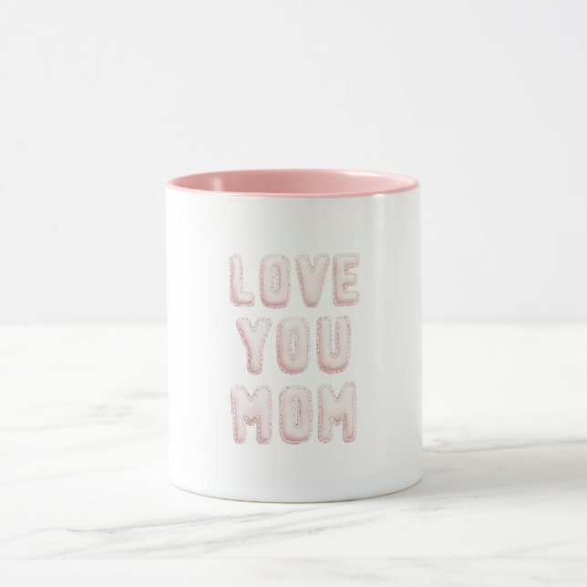 Caneca Amor Rosa Você Mãe Dia das Mães (Centro)