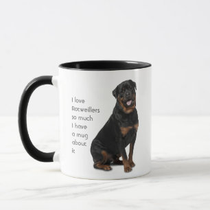 Caneca Amor Rotweillers Cachorros Tão Divertidos Que Cit