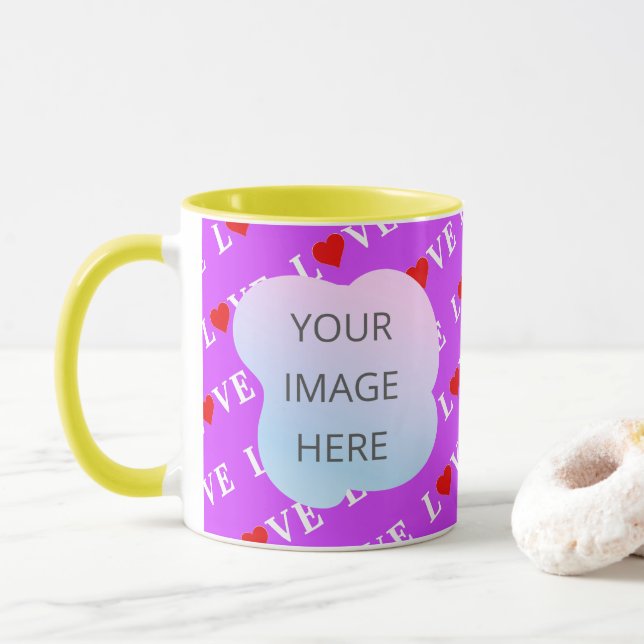 Caneca AMOR Roxo (Com Donut)
