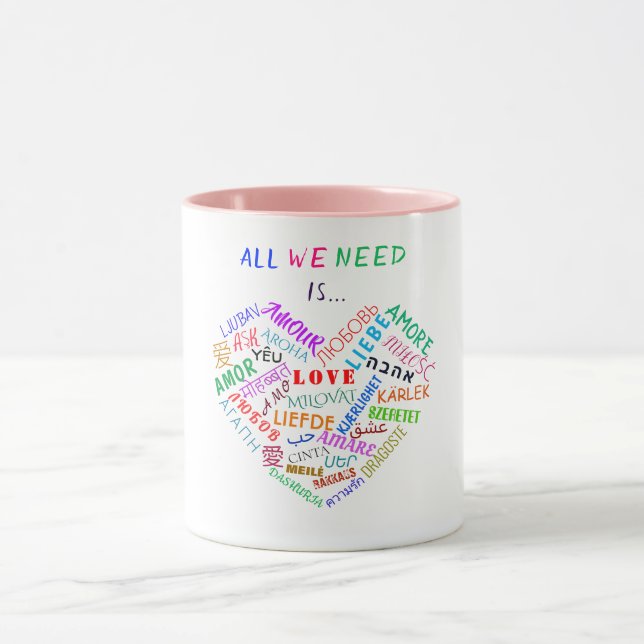 Caneca Amor Texto Café Mugs (Centro)