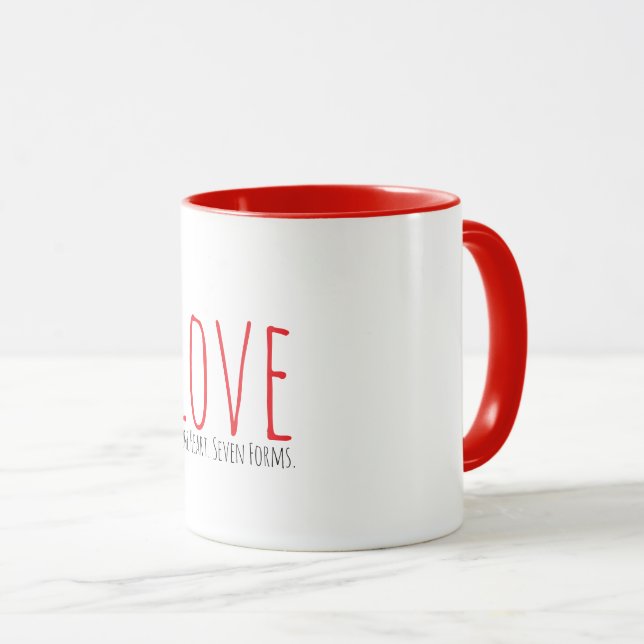 Caneca Amor - Um Coração. Sete Formas (Frente Esquerda)