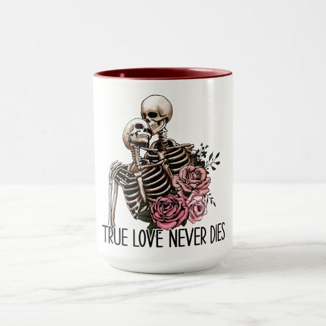 Caneca Amor Verdadeiro Nunca Morre, Skeletone Valentine D (Centro)