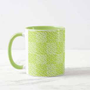 Caneca Amor verificado em Verde limão e branco