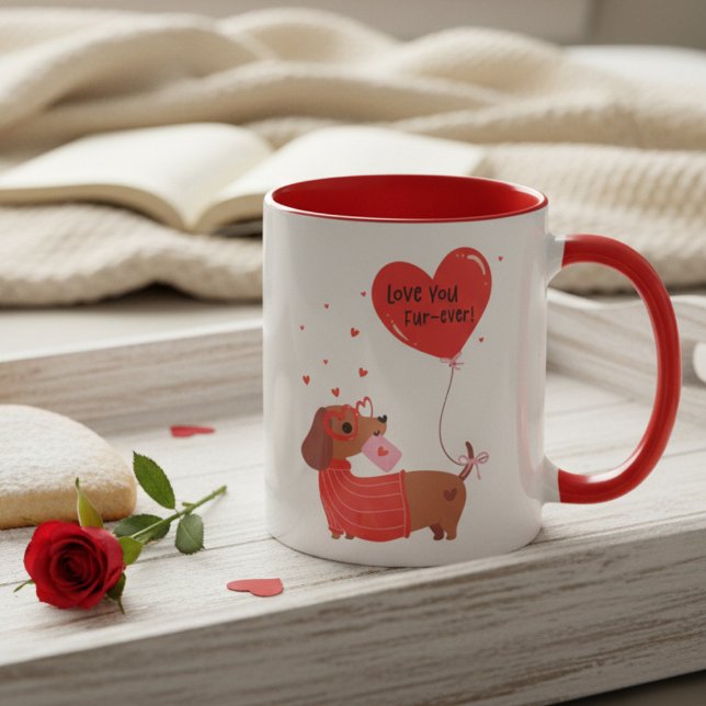 Caneca Amor Você Cachorro Para Sempre Dachshund Presente  (Criador carregado)
