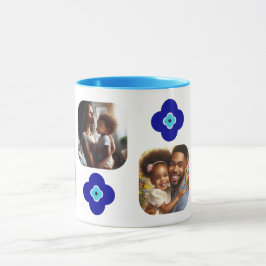 Caneca Amuletas Florais De Olho Azul De Mau Personalizado