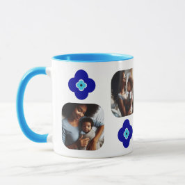 Caneca Amuletas Florais De Olho Azul De Mau Personalizado