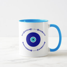 Caneca Amuleto de Olhos Azuis de Sonho Personalizado