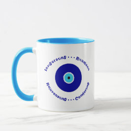 Caneca Amuleto de Olhos Azuis de Sonho Personalizado