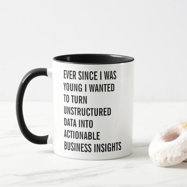 Caneca Analista de Dados Divertido (Com Donut)