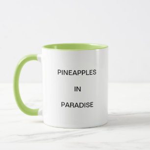 Caneca Ananases no Paraíso Mug por Susie Cassens