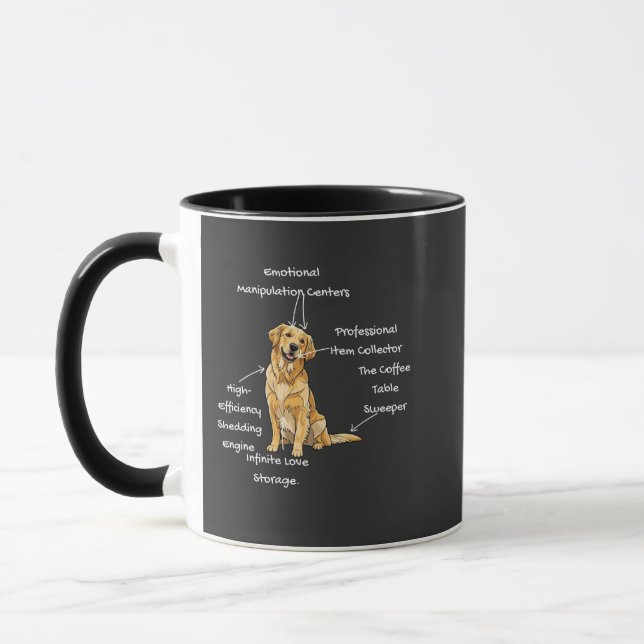 Caneca Anatomia de um Golden Retriever - Mãe/Pai de Cacho (Esquerda)