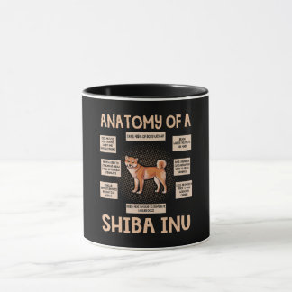Caneca Anatomia De Um Presente Engraçado Shiba Inu