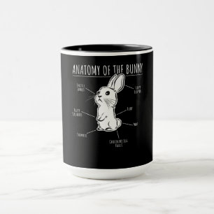 Caneca Anatomia do coelho - Amor aos animais de estimação