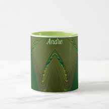 ANDRE ~ Zany 3D Fractal ~ Verde Dourado