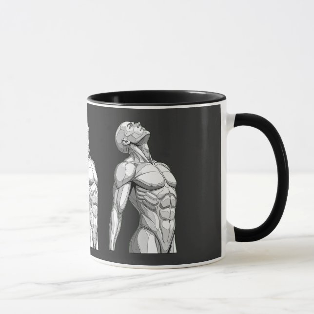Caneca Android Anatomy: Cyborg Two-Tone Coffee Mug (Direita)