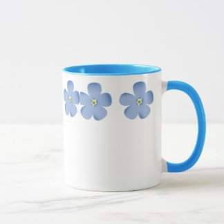 Caneca Anel de flores azuis