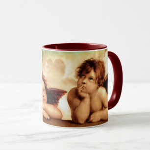 Caneca Angel Cherubs por Raphael Sanzio Natal Gift Mug