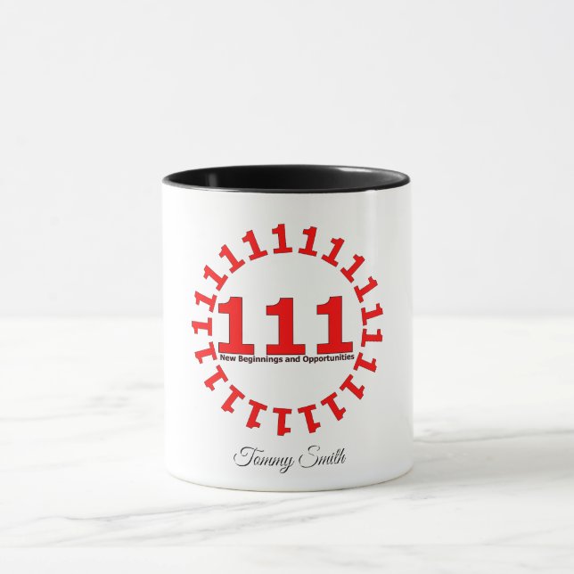 Caneca Angel Number 111 - Manifestação e Novos Começos (Centro)