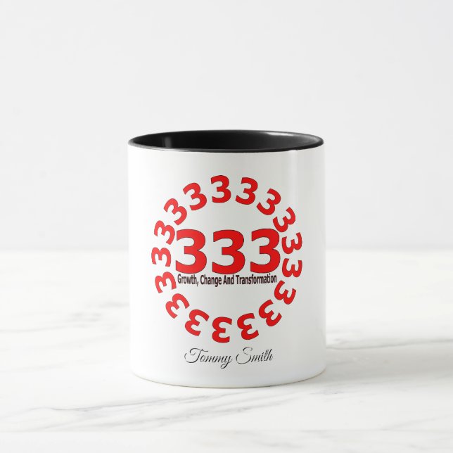 Caneca Angel Number 333 - Balance & Divine Guidance (Centro)