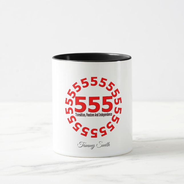 Caneca Angel Number 555 - Embrace Change (Centro)