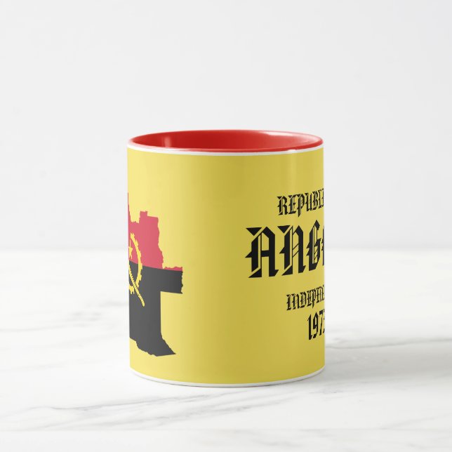 Caneca Angola Map Flag Mug (Centro)